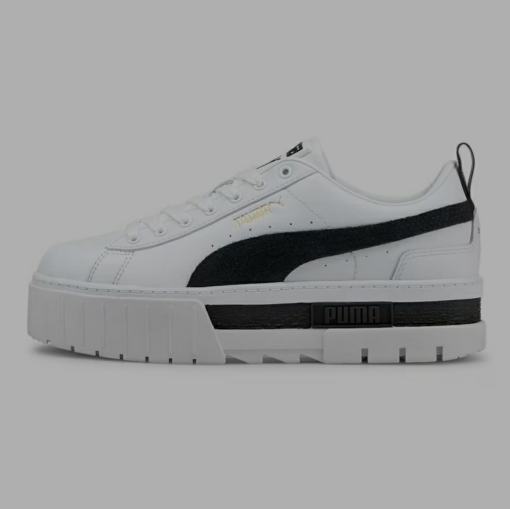 Mayze Puma Women's White and Black Platform Sneakers 7 New - Picture 5 of 13